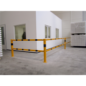 Gate element | for railing system | with return spring